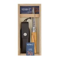 Peilis „OPINEL N°08“ (8.5 cm) su odiniu gėklu ir dėžute