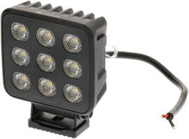 Darbinė LED lemputė, 90W, 6800lm, kvadratinė, 12/24V, balta, 108x120.7x52.7mm Deutsch kištukas, Flood, 18LED's