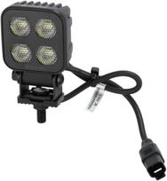 Darbinė LED lemputė, 40W, 2650lm, kvadratinė, 12/24V, balta, 70.1x126.6x49.7mm Deutsch kištukas, Flood, 8LED's
