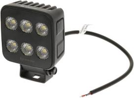 Darbinis LED žibintas, 60W, 6600lm, kvadratinis, 12/24V, baltas, 92x109.5x51.1mm Deutsch kištukas, platus šviesos srautas, 12LED's