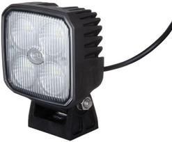 Darbinis LED žibintas, 25W, 1200lm, kvadratinis, 12/24V, skaidrus, 90mm, potvynio, 4 LED, "Hella
