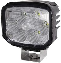 Darbinis LED žibintas, 18W, 850lm, kvadratinis, 9/33V, permatomas, 112x62x129mm Deutsch kištukas, 6 LED, Hella