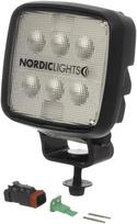 Darbo šviesos diodas LED, 28W, 2800lm, kvadratinis, 12/24V, baltas, tvirtinamas varžtais, Deutsch 2 kontaktų, plataus užliejimo, 6 LED, "Scorpius GO 420", "Nordic Lights