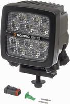 Darbo šviesos diodas LED, 50W, 6700lm, kvadratinis, 12/24V, baltas, tvirtinamas varžtais, 104x108x143mm, Deutsch 2-pin, Flood, 10 LED's, Scorpius XTR N4401 by Nordic Lights