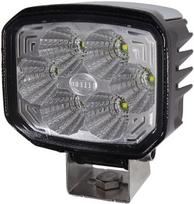 Darbinis LED žibintas, 22W, 1300lm, stačiakampis, 12/24V, skaidrus/baltas, 112x62x129mm Deutsch kištukas, 6 LED, Hella