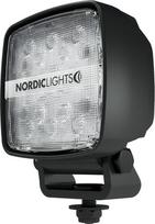 Darbinė LED lemputė, 42W, 3200lm, kvadratinė, 12/24V, skaidri, tvirtinama varžtais, 110x74x137mm, Deutsch 2-pin, Flood, 10 LED, KL 1401, Nordic Lights