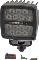 Darbo šviesos LED, 50W, 7000lm, kvadratinis, 12/24V, baltas, tvirtinamas varžtais, Deutsch 2-pin, Flood, 14 LED, Scorpius PRO 445, Nordic Lights