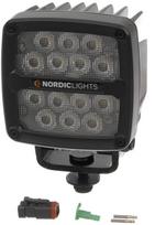 Darbo šviesos diodas LED, 50W, 7000lm, kvadratinis, 12/24V, baltas, tvirtinamas varžtais, Deutsch 2 kontaktų, platus šviesos srautas, 14 LED, Scorpius PRO 445, Nordic Lights