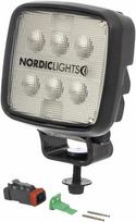Darbo šviesos diodas LED, 16W, 1600lm, kvadratinis, 12/24V, baltas, tvirtinamas varžtais, Deutsch 2-pin, Flood, 6 LED, Scorpius GO 410 iš Nordic Lights