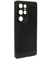 Juodas perforuotas dėklas Samsung Galaxy S25 Ultra telefonui "Breezy Case"