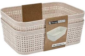 Storage Solutions Plastikiniai laikymo krepšeliai, 19 x 13,5 x 6 cm, 2 vnt.