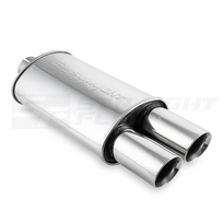 STRAIGHTFLOW plokščio tipo galinis bakelis 1in ir 2 out 63mm (nerūdijantis plienas)