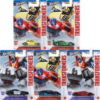 Hot Wheels Mainline Modeliukas Transformers (Custom Volkswagen Beetle,Corvette C7.R,Ford Mustang GT Police,Bugatti Veyron,Pagani Huayra, red)