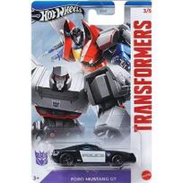 Hot Wheels Mainline Transformers Modeliukas Ford Mustang GT Police, black/white