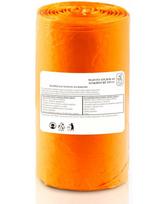 Maišeliai maisto atliekoms,  8 litrų, rulone 25 vnt., LDPE, oranžininės sp.