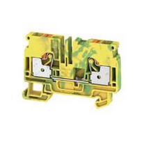 A2C 6 PE gnybtas Push-IN, 2CO, 6 mm², geltonas/žalias, Weidmuller
