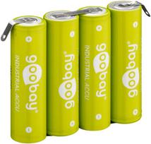 Akumuliatorius NiMh 4.8V 2100mAh su lituojamais išvadais 4x HR6 (AA)