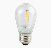 Lemputė E27 230V ST45 1W, FILAMENT, šiltai balta 2700K, 50lm, plastikinė