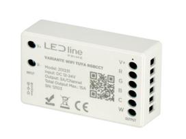 LED juostų valdiklis RGB+CCT, 12/24Vdc, 15A, valdomas RF, Wi-Fi, TUYA, LED line PRIME