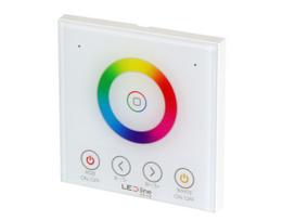 LED valdiklio pultas, montuojamas sienoje, su spalvų ratu, RGBW/RGB+CCT, RF 2,4GHz, TUYA, VARIANTE, LED line PRIME