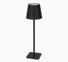 Įkraunamas, stalinis šviestuvas TAZA, 3.5W, 400lm, IP54, CCT keičiamos spalvos, 4000mAh, juodas