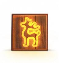 LED NEON kalėdinė dekoracija ELNIAS rėmelyje, šiltai balta, 5V USB / 3xAA