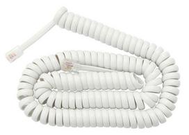 Telefono spiralinis laidas RJ9/RJ10-RJ9/RJ10 (4P4C) 4m, baltas