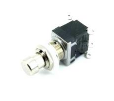 Mygtukas ON-ON, fiks, 6k. 1A/12VDC 18x19x14mm metalinis, Ø12mm