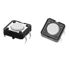 Mygtukas OFF-(ON) nefiks, 4k. 0.05A/24VDC SPST-NO 12x12mm, THT, Omron