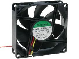 Ventiliatorius 80x80x25mm 12VDC 1.7W 69.7m³/h 33dBA su įv. su laidu signalo tipo F SUNON RoHS