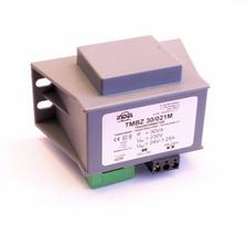 Transformatorius korpuse 230V/24V 1.25A su kontaktinėmis kaladėlėmis INDEL