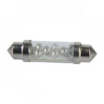 LED lemputė 12V SV8.5 su 8LED balta Ø10x42mm