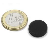 Magnetas Ø16.8x4.4mm NdFeB N45, padengtas guma