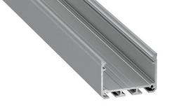 Profilis aliuminis anoduotas LED juostoms, 2.02m, platus ILEDO, LUMINES