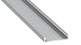 Profilis aliuminis anoduotas LED juostoms platus paviršinis, SOLIS, 2.02m LUMINES