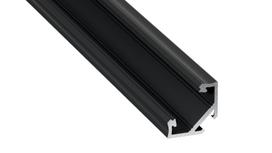Profilis aliuminis juodas anoduotas LED juostoms kampinis, paviršinis C, 3m LUMINES