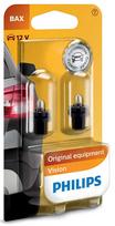 Lemputė 12V 1.2W BAX8.5d/2 juodas korpusas, PHILIPS, 2vnt