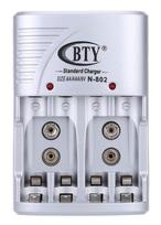 Standartinis įkroviklis 2-4 AAA,AA, 2x 6F22(9V) NiMH,NiCD, su LED indikacija, BTY