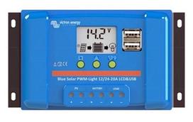 Įkrovimo valdiklis BlueSolar PWM-LCD&USB 12/24V-5A
