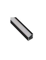 Profilis aliuminis juodas LED juostoms su matiniu dangteliu, kampinis 30/60° TRI-LINE MINI, 2m