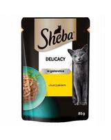 SHEBA Delicacy in jelly 85g gabalėliai su vištiena želė katėms