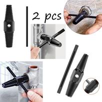 2pcs Double-Head Tap Faucet Valve Screw Extractor Set Damaged Broken Wire Water Pipe Bolt Remover Multipurpose Home Tools