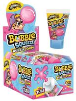 Įvairių vaisių skonio išspaudžiama kramtomoji guma JOHNY BEE Bubble Squeeze, 30 g
