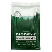 Monster Singles Lamb begrūdis vieno baltymo sausas maistas šunims su ėriena