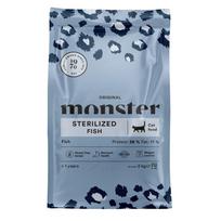 Monster Original Sterilized sausas maistas sterilizuotoms katėms su žuvimi
