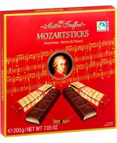 Šokoladiniai saldainiai MAITRE TRUFFOUT, Mozartsticks, su marcipanu ir pistacijų kremu, 200 g