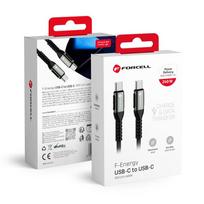 FORCELL F-ENERGY C263 Cable, Type C to Type C, QC4.0 PD 5A, 240W, Cafule, 3 m, black