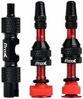 Ventilių komplektas ProX Tubeless + key 40mm red