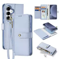 Dux Ducis Lawa Leather Samsung Galaxy S25 Plus with Detachable Magnetic Wallet – dėklas telefonui mėlynos spalvos