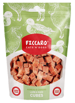 Ficcaro ėrienos ir antienos kubeliai skanėstai šunims ir katėms, 100 g